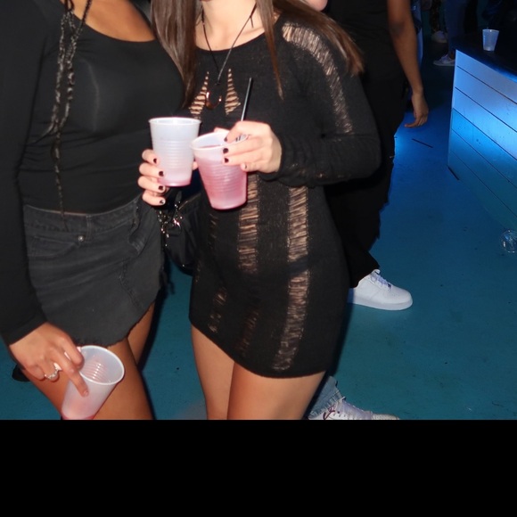 Princess Polly Black Slashed Mini Dress - Picture 7 of 7